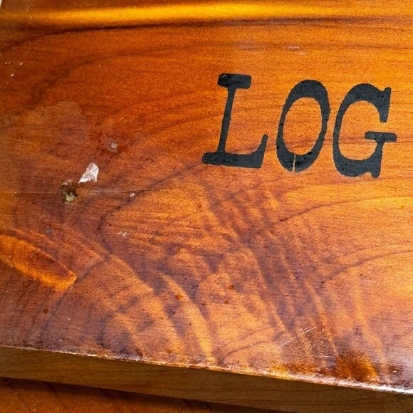 Vintage Log Cabin Bank (Solid Cedar Wood) - Picture 3 of 11